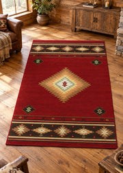 Senora Red Rug Living Room | The Cabin Shack