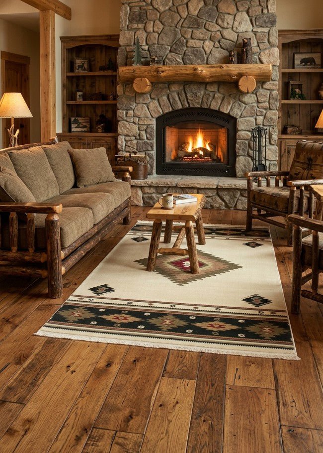 Senora Sand Rug Living Room | The Cabin Shack