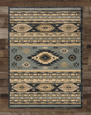 Sequoia Blue Rug Top View | The Cabin Shack