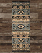 Sequoia Blue Runner Rug | The Cabin Shack