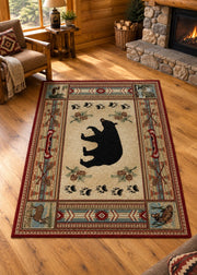 Shadow Mountain Bear Rug Living Room | The Cabin Shack