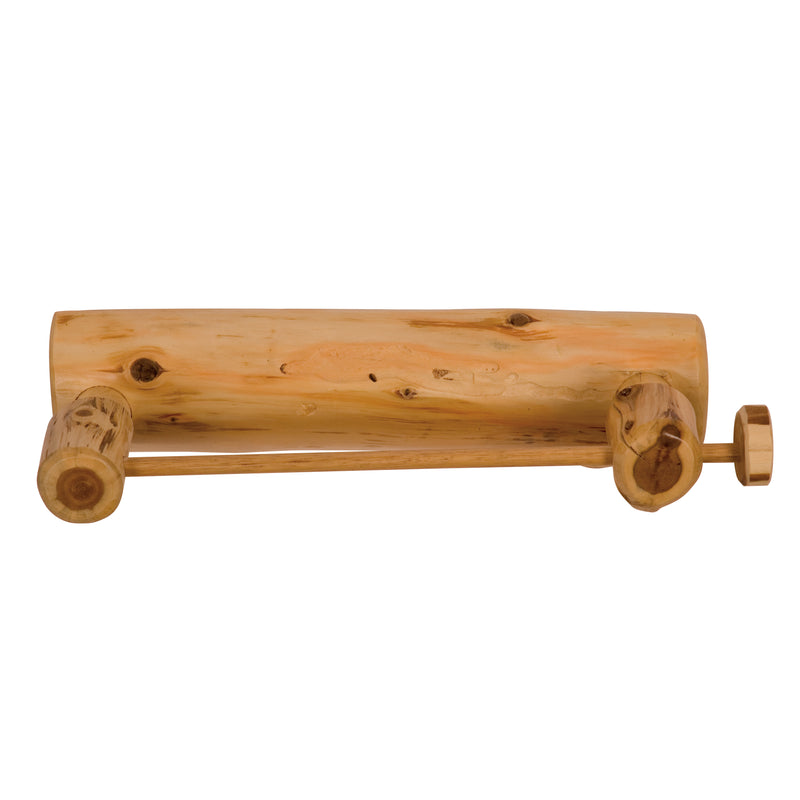 Wall-mounted Sleeping Sexton Cedar Log Paper Towel Holder
