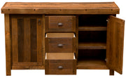 Second close-up detail of the Snowdon Peak Reclaimed Barnwood Sideboard