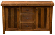 Second view of the Snowdon Peak Reclaimed Barnwood Sideboard showing its storage