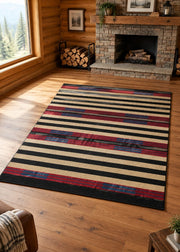 Southwest Stripe Rug Collection Living Room | The Cabin Shack