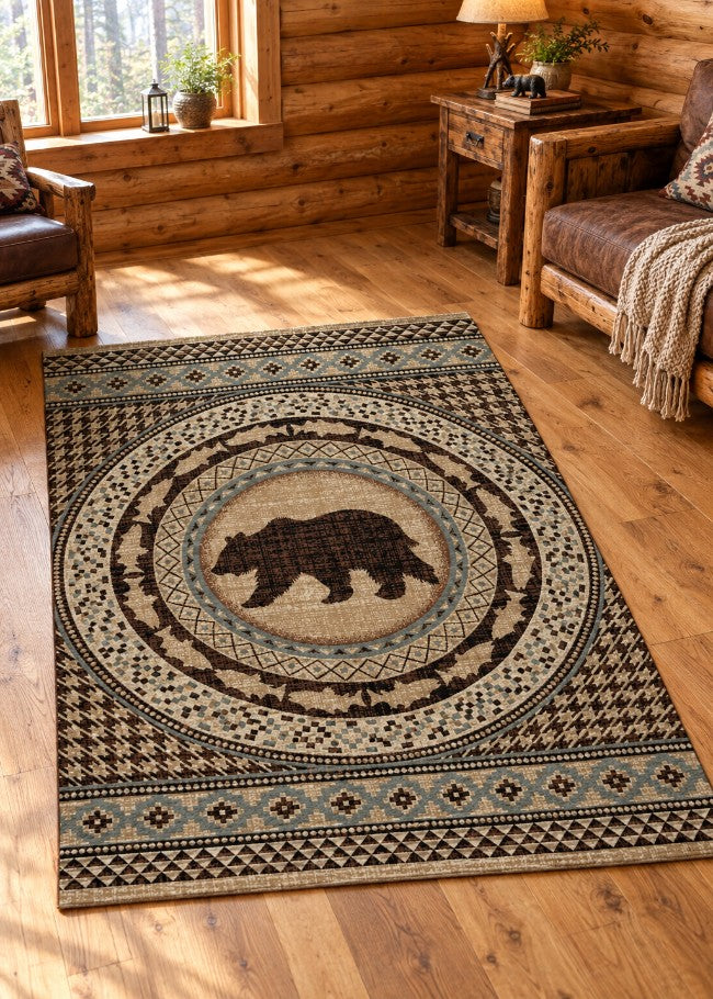 Spirit Lake Rug Living Room | The Cabin Shack