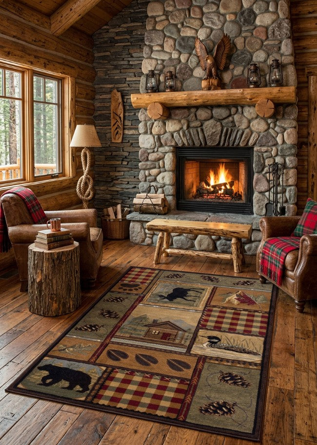 Sprague Lake Rug Living Room | The Cabin Shack