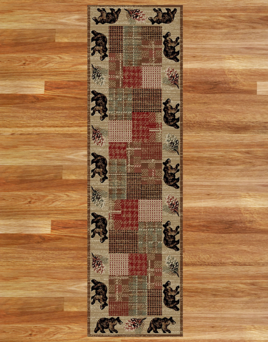 Spruce Trail Bear Runner Rug | The Cabin Shack