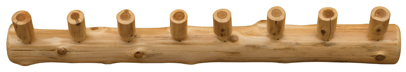 St Vrain Mountain Cedar Log Wall Coat Rack in the 48-inch width with eight pegs