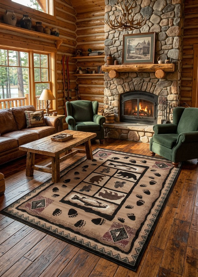 Standing Bear River Rug Living Room | The Cabin Shack