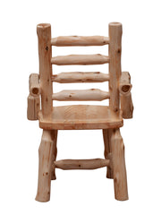 Back view of the Trinity Peak Cedar Ladder Back Arm Chair