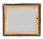 Angled view of the Turret Peak Hickory Log Mirror