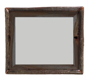 Turret Peak Hickory Log Mirror in Slate