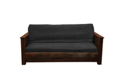 Tweto Mountain Reclaimed Barnwood Futon with the black inner spring mattress