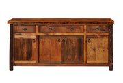 Front view of the Vermilion Peak Barnwood and Hickory Long Buffet