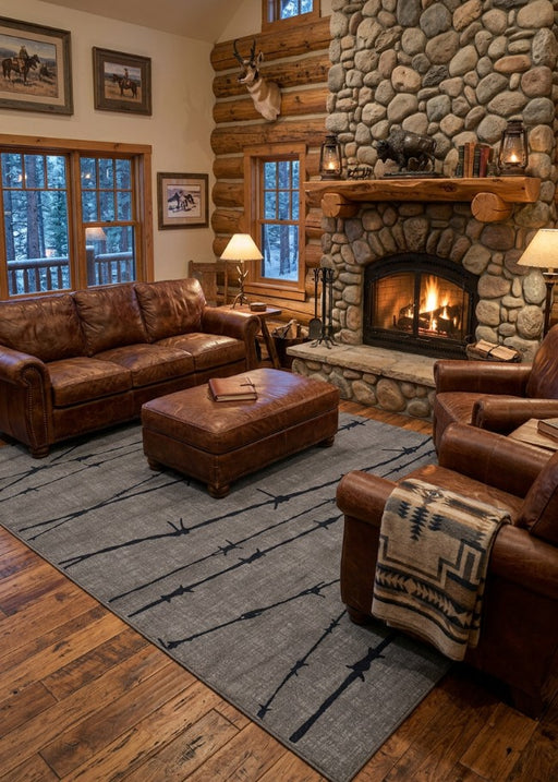 Western Border Rug Collection Living Room | The Cabin Shack