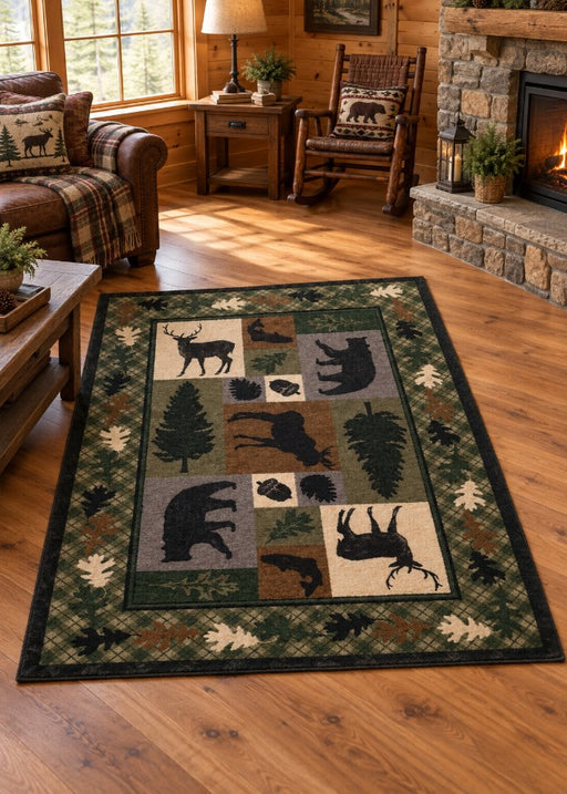 Wildwood Camp Rug Living Room | The Cabin Shack