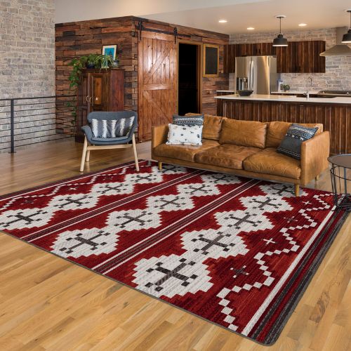 Window Rock Red Rug Room View | The Cabin Shack