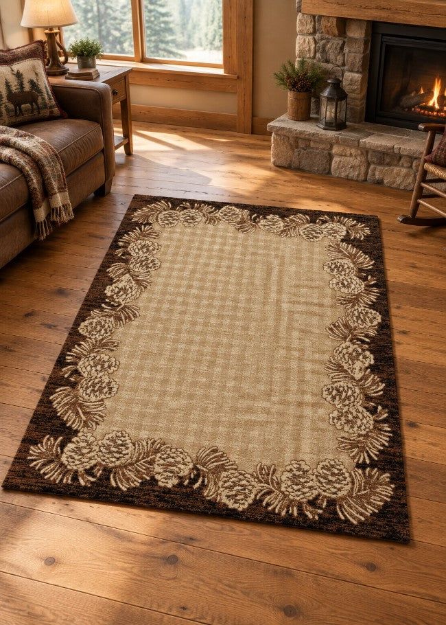 Winter Park Pine Rug Living Room | The Cabin Shack