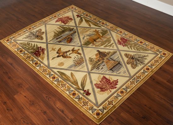 Woodland Lake Rug Top View | The Cabin Shack
