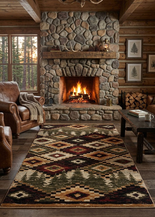 Woodview Rug Living Room | The Cabin Shack