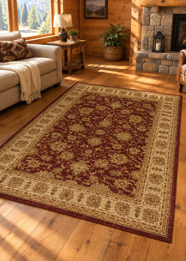 Yasmin Red Lodge Rug Collection Living Room | The Cabin Shack