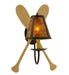 12" Wide Amber Mica Paddle Wall Sconce 2 | The Cabin Shack