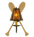 12" Wide Amber Mica Paddle Wall Sconce 6 | The Cabin Shack