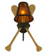 12" Wide Amber Mica Paddle Wall Sconce 9 | The Cabin Shack