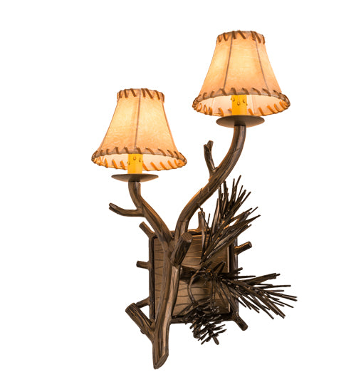 12" Wide Forest Pine Cone Wall Sconce | The Cabin Shack