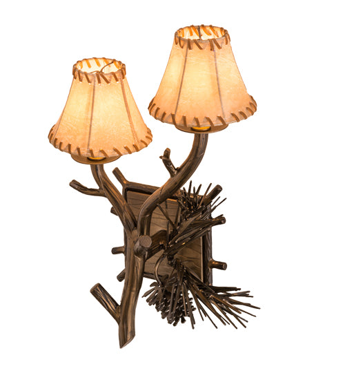 12" Wide Forest Pine Cone Wall Sconce 2 | The Cabin Shack