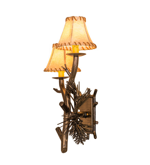 12" Wide Forest Pine Cone Wall Sconce 4 | The Cabin Shack