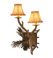 12" Wide Left Forest Pine Cone Wall Sconce 3 | The Cabin Shack