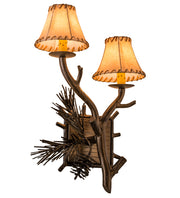 12" Wide Left Forest Pine Cone Wall Sconce 5 | The Cabin Shack