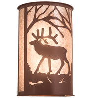 12" Wide Majestic Elk Wall Sconce 1 | The Cabin Shack