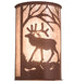 12" Wide Majestic Elk Wall Sconce 1 | The Cabin Shack