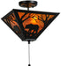 12" Square Woodland Forest Bear Flush Mount Light 4 | The Cabin Shack