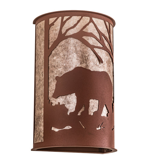 13" Wide Rustic Woodland Bear Wall Sconce 6 | The Cabin Shack