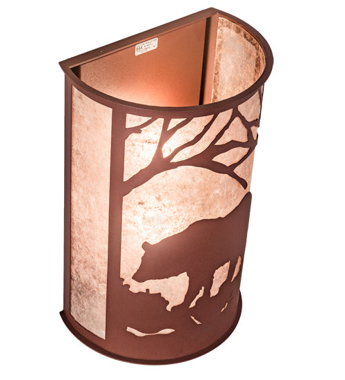 13" Wide Rustic Woodland Bear Wall Sconce 4 | The Cabin Shack