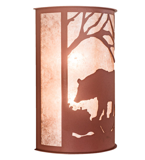 13" Wide Rustic Woodland Bear Wall Sconce 3 | The Cabin Shack
