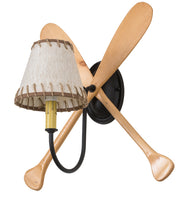 15.5" Wide Burlap Paddle Wall Sconce | The Cabin Shack