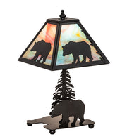 15" High Black Bear Accent Lamp | The Cabin Shack
