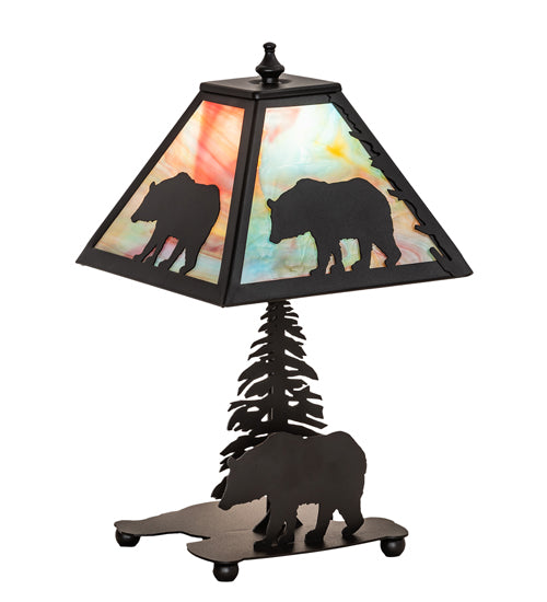 15" High Black Bear Accent Lamp | The Cabin Shack