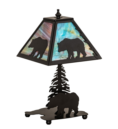 15" High Black Bear Accent Lamp 4 | The Cabin Shack