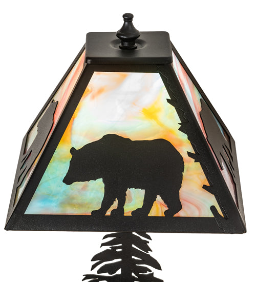 15" High Black Bear Accent Lamp 3 | The Cabin Shack