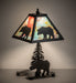 15" High Black Bear Accent Lamp 2 | The Cabin Shack
