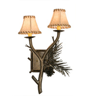 15" Wide Forest Pine Cone Wall Sconce 3 | The Cabin Shack