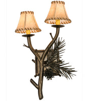 15" Wide Forest Pine Cone Wall Sconce 6 | The Cabin Shack