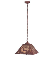 16" Square Deer Trail Mountain Pendant 2 | The Cabin Shack