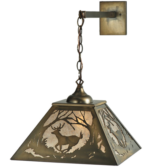 Antique Copper Running Deer Trail Mountain Wall Sconce | The Cabin Shack